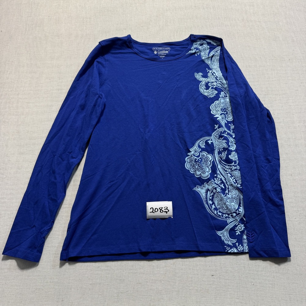 Coolibar Long Sleeve Top Womens Sz S Blue